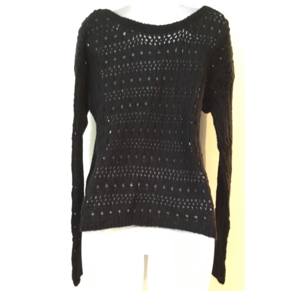 SALE 🔥 Aeropostale Cable Knit Sweater Top Black - Picture 3 of 3